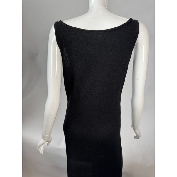 The Limited Black Sleeveless Maxi Dress M Acrylic/Nylon Blend - Picture 8 of 16
